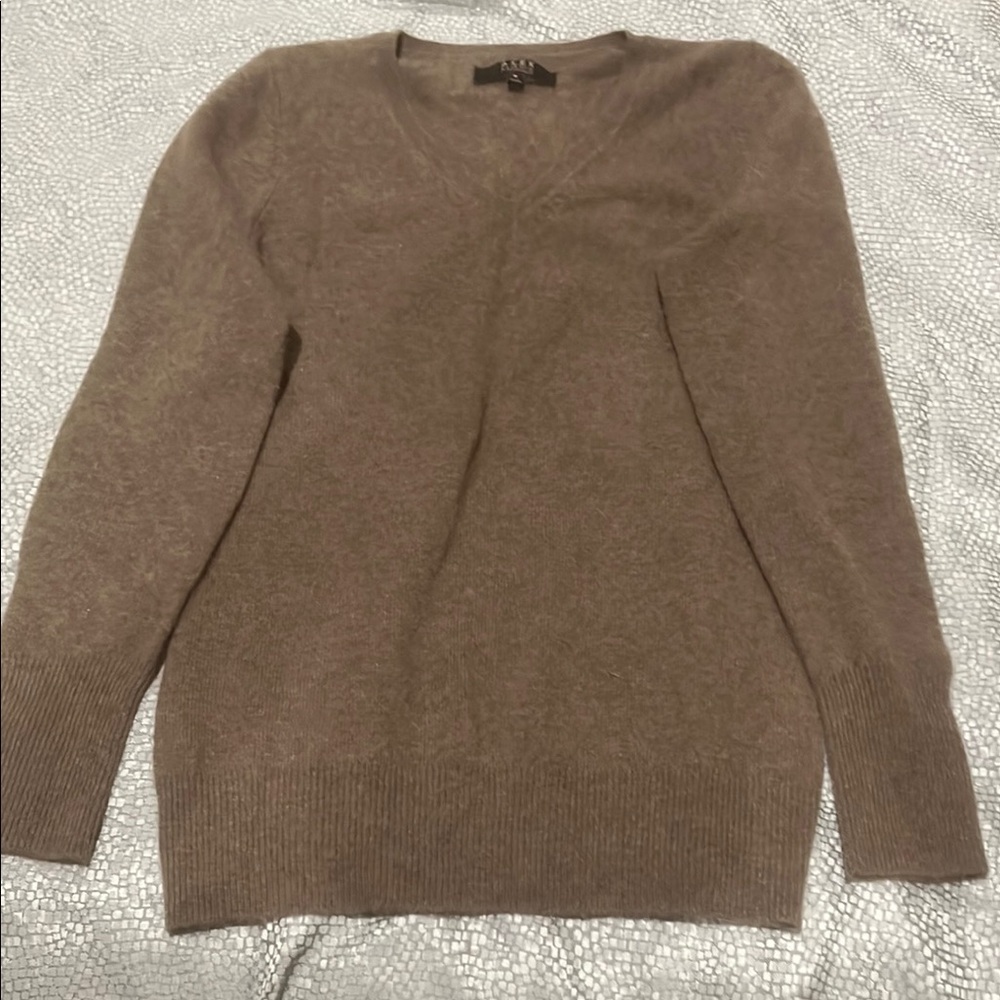 Alex Marie Taupe V-Neck Sweater